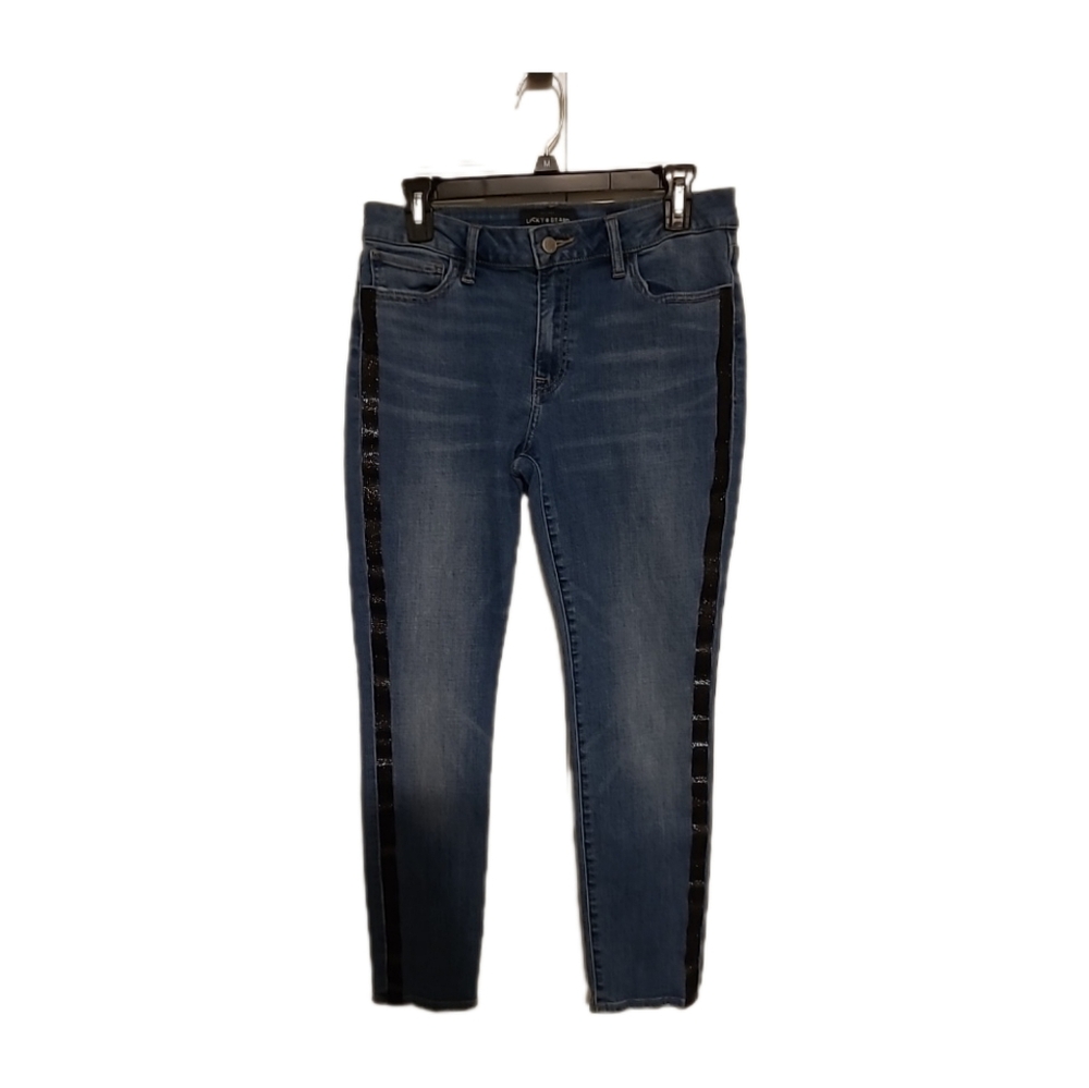 Lucky Brand Jeans Women 10/30 Mid-Rise Skinny Lolita Blue Stretch Denim EUC